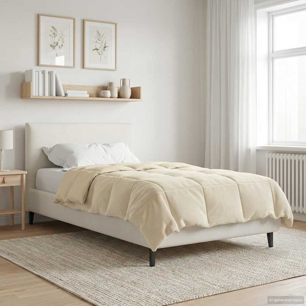 Duvet Invernale Trapuntato Crema 155 x 200 cm Microfibra | homemem39
