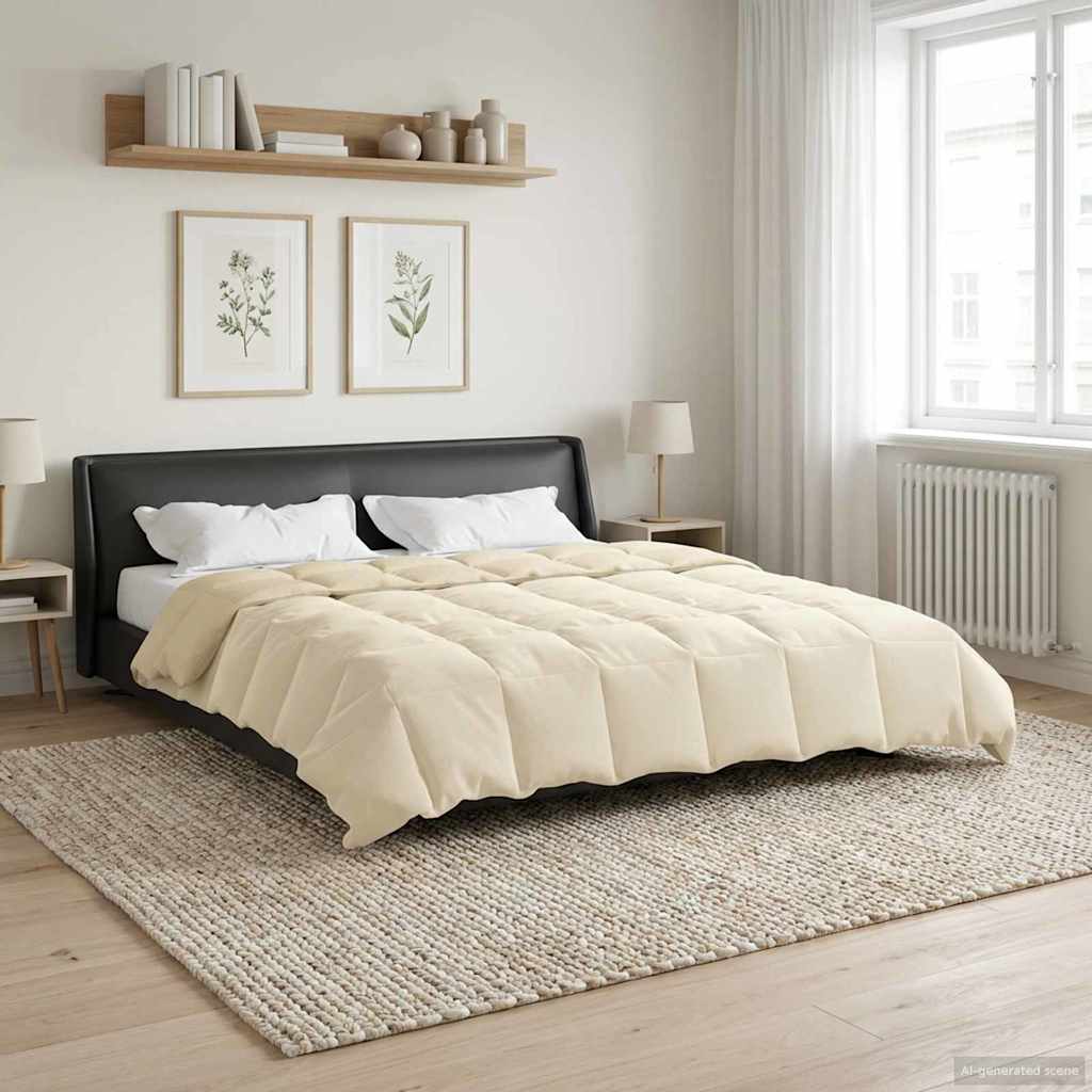 Duvet Invernale Trapuntato Crema 200 x 240 cm Microfibra | homemem39