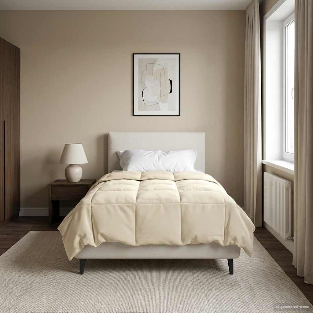 Duvet Invernale Trapuntato Crema 135 x 220 cm Microfibra | homemem39