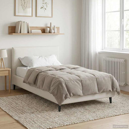 Duvet Invernale Trapuntato Crema 140 x 220 cm Microfibra