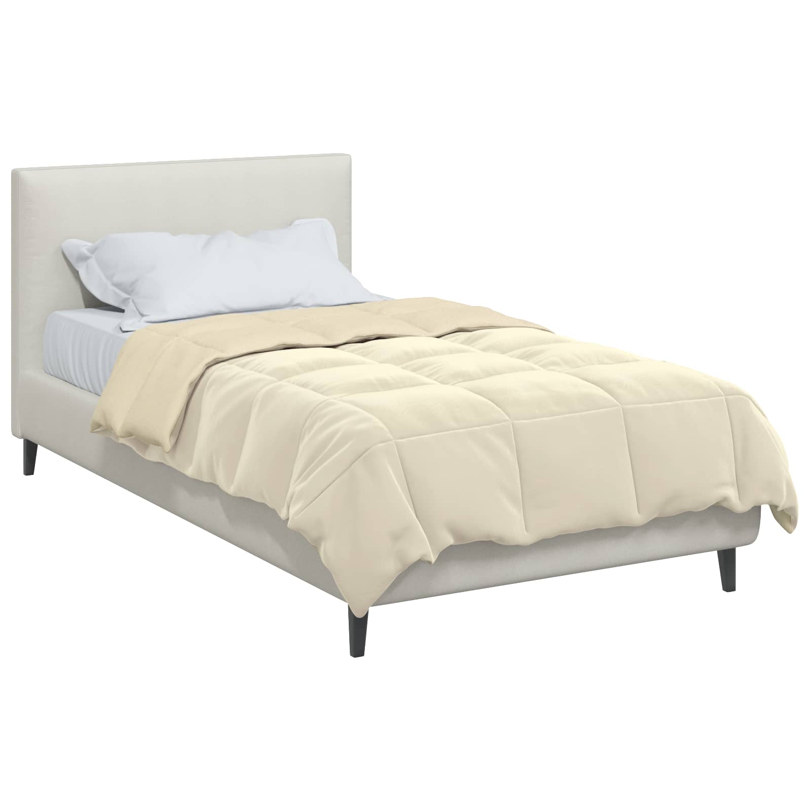 Duvet Invernale Trapuntato Crema 140 x 220 cm Microfibra | homemem39