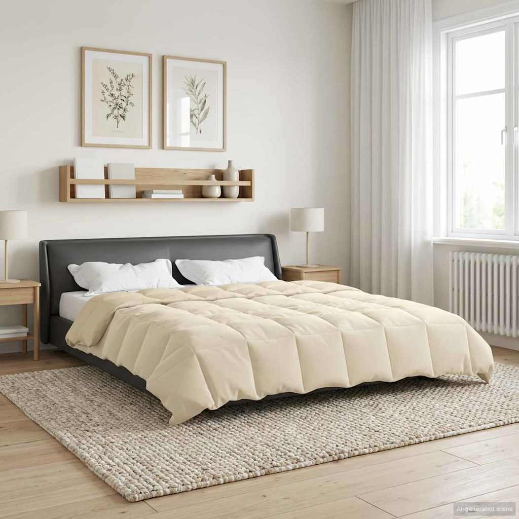 Duvet Invernale Trapuntato Crema 200 x 220 cm Microfibra | homemem39