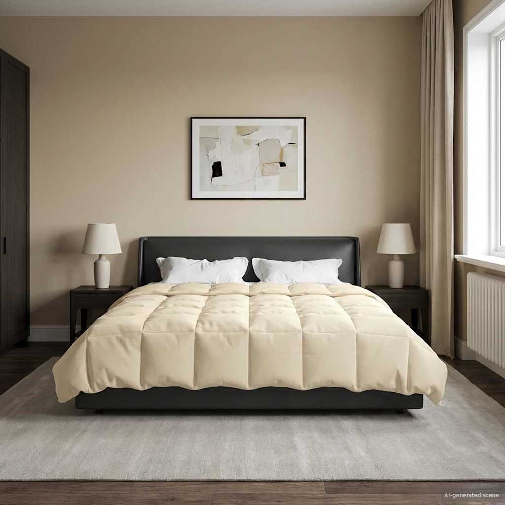 Duvet Invernale Trapuntato Crema 220 x 260 cm Microfibra | homemem39