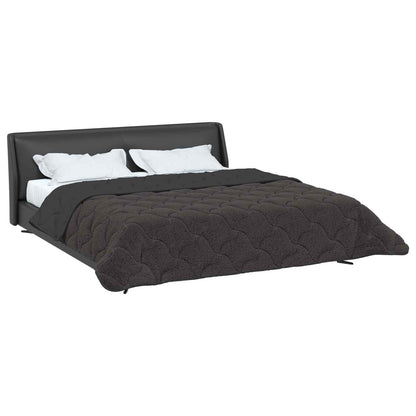 Duvet Estivo Antracite 220 x 260 cm Microfibra e Fleece Teddy | homemem39