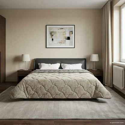 Duvet Estivo Trapuntato Grigio chiaro 200 x 200 cm | homemem39