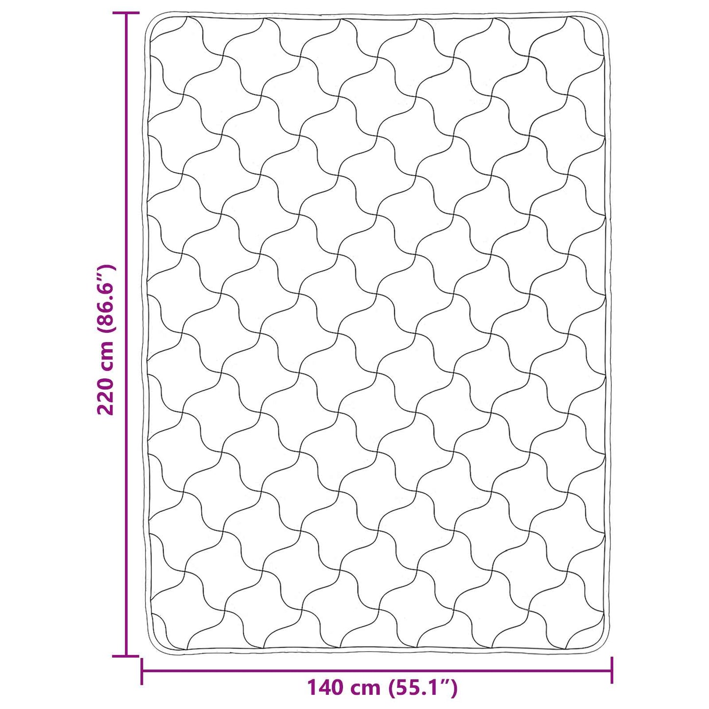 Duvet Estivo Nero 140 x 220 cm Microfibra e Fleece Teddy | homemem39