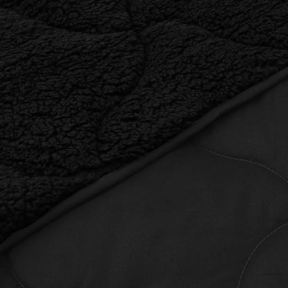 Duvet Estivo Nero 240 x 260 cm Microfibra e Fleece Teddy | homemem39