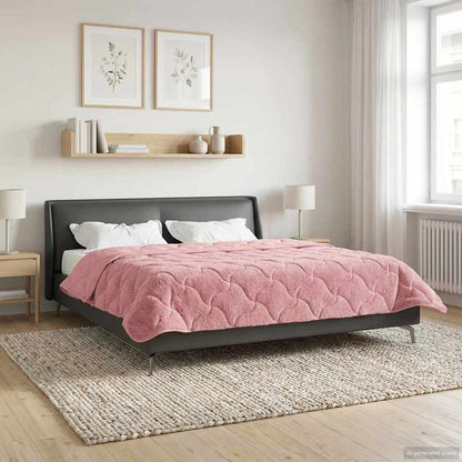 Duvet Estivo Rosa 200 x 200 cm Microfibra e Fleece Teddy | homemem39