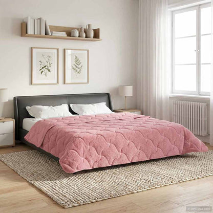 Duvet Estivo Rosa 200 x 240 cm Microfibra e Fleece Teddy | homemem39