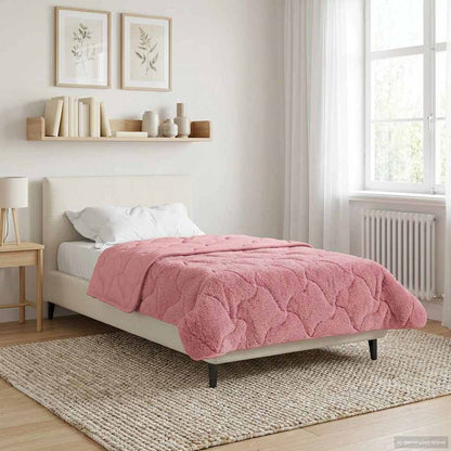 Duvet Estivo Rosa 135 x 200 cm Microfibra e Fleece Teddy | homemem39