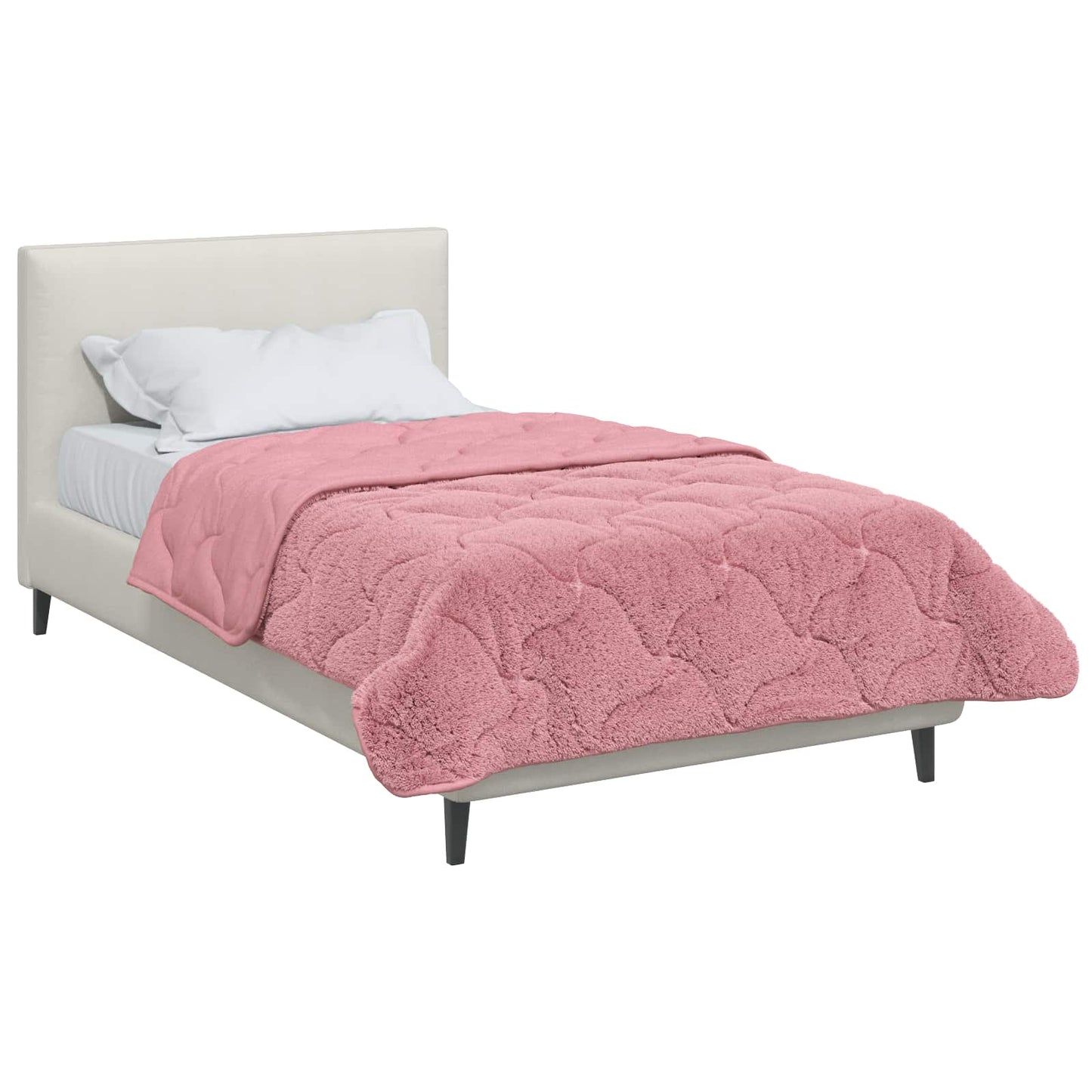 Duvet Estivo Rosa 135 x 200 cm Microfibra e Fleece Teddy | homemem39