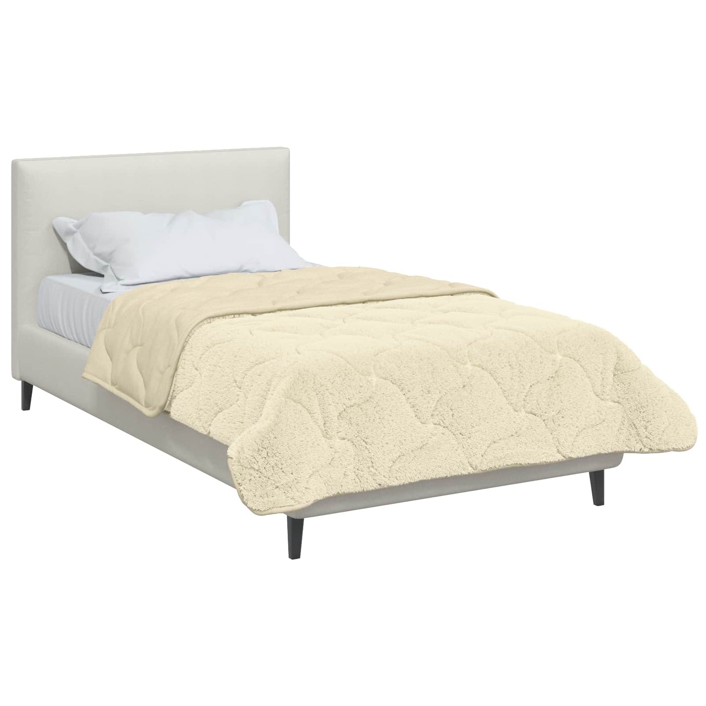 Duvet Estivo Crema 140 x 200 cm Microfibra e Fleece Teddy | homemem39