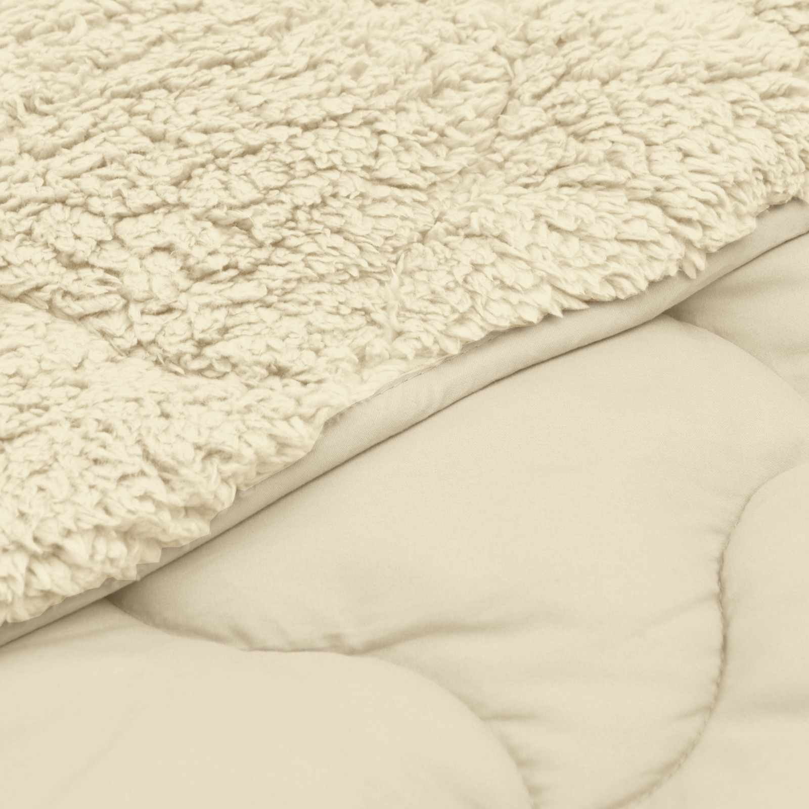 Duvet Estivo Crema 200 x 200 cm Microfibra e Fleece Teddy | homemem39