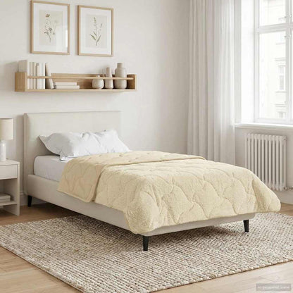 Duvet Estivo Crema 135 x 220 cm Microfibra e Fleece Teddy