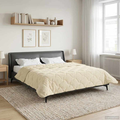 Duvet Estivo Crema 220 x 260 cm Microfibra e Fleece Teddy | homemem39