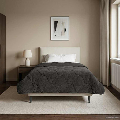Piumone Completo Annuale Trapuntato Antracite 140 x 220 cm | homemem39