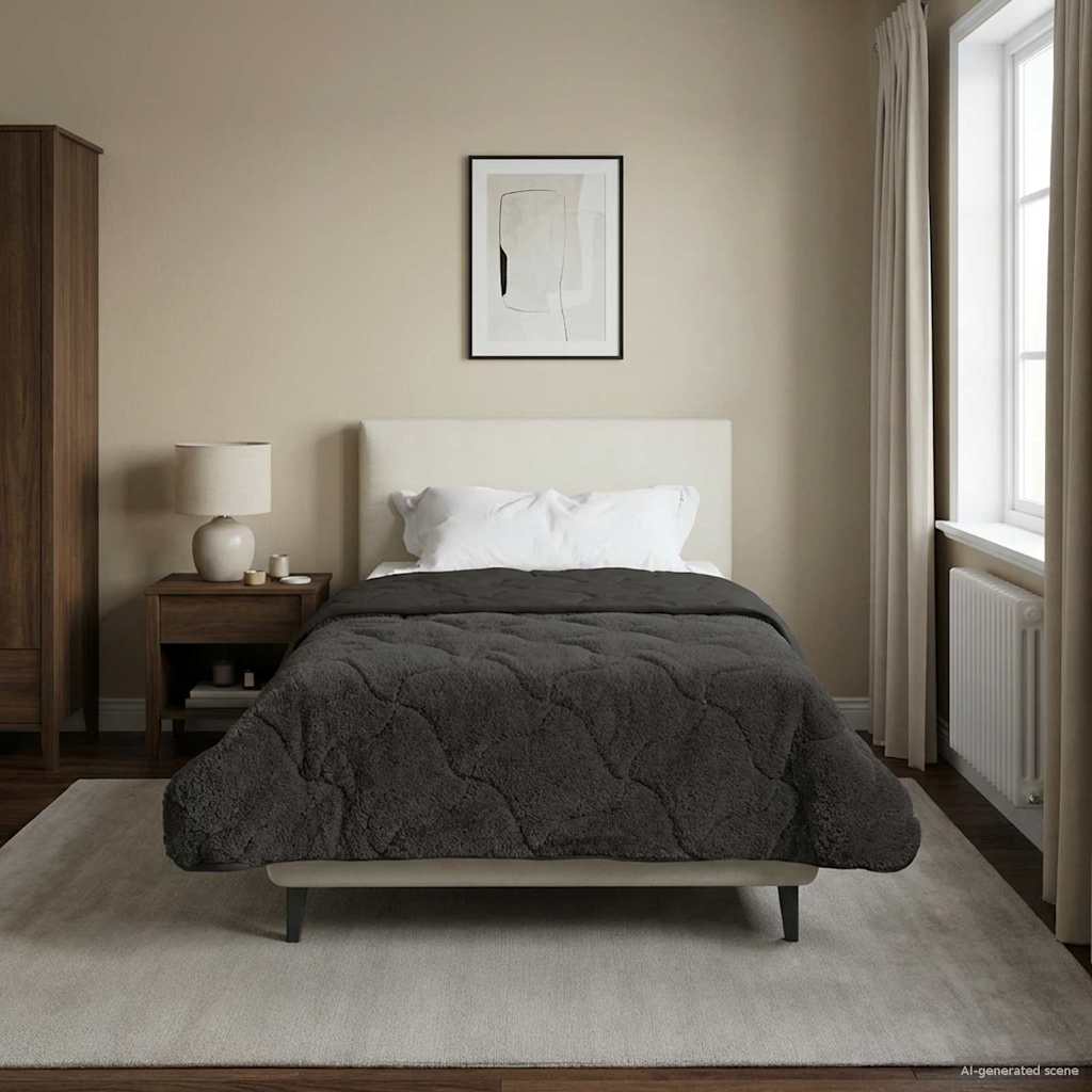 Piumone Completo Annuale Trapuntato Antracite 155 x 200 cm | homemem39