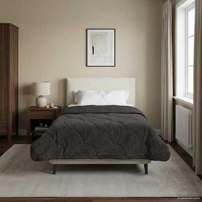 Piumone Completo Annuale Trapuntato Antracite 155 x 200 cm | homemem39