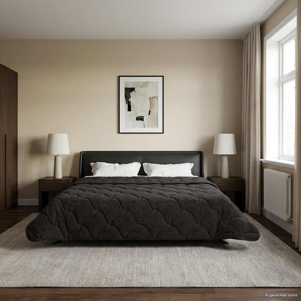 Piumone Completo Annuale Trapuntato Antracite 200 x 200 cm | homemem39
