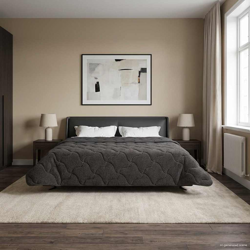 Piumone Completo Annuale Trapuntato Antracite 200 x 240 cm | homemem39