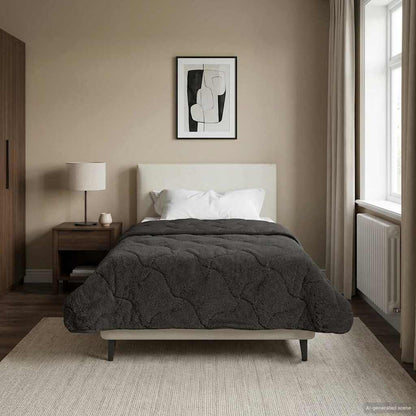 Piumone Completo Annuale Trapuntato Antracite 140 x 220 cm | homemem39