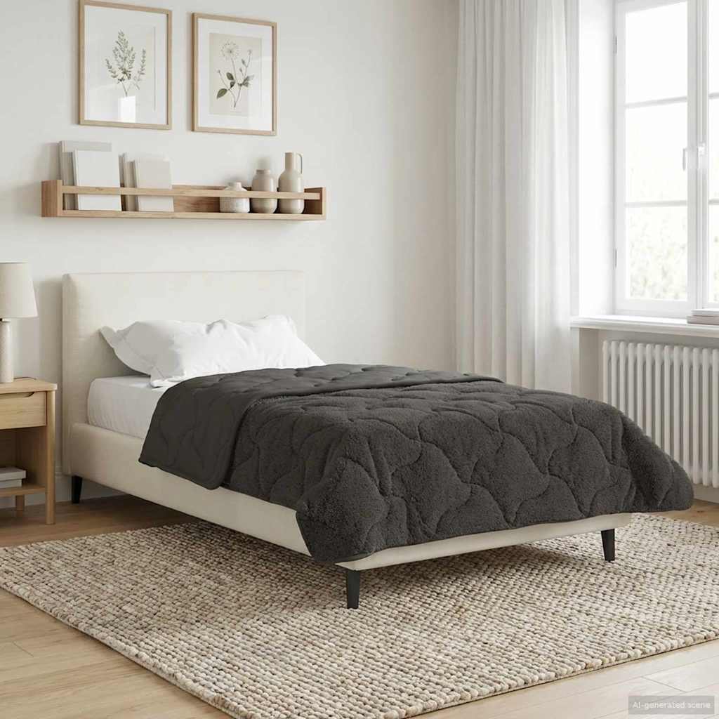Piumone Completo Annuale Trapuntato Antracite 155 x 220 cm | homemem39