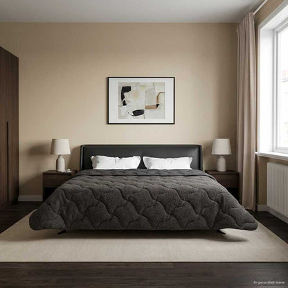 Piumone Completo Annuale Trapuntato Antracite 200 x 220 cm | homemem39