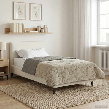 Piumone Completo Annuale Trapuntato Grigio chiaro 135 x 200 cm | homemem39