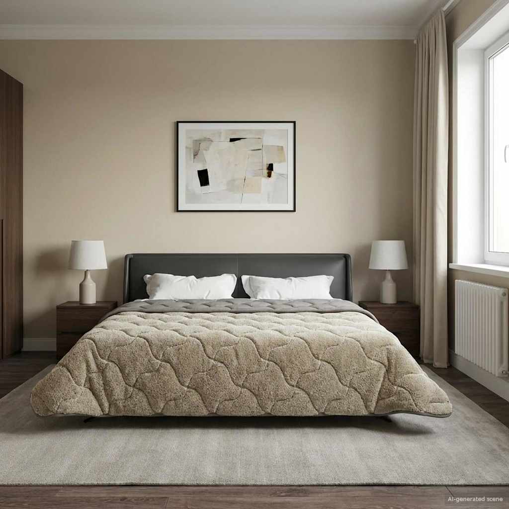 Piumone Completo Annuale Trapuntato Grigio chiaro 200 x 200 cm | homemem39