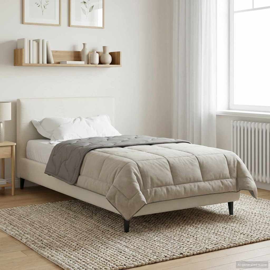 Piumone Completo Annuale Trapuntato Grigio chiaro 135 x 200 cm | homemem39