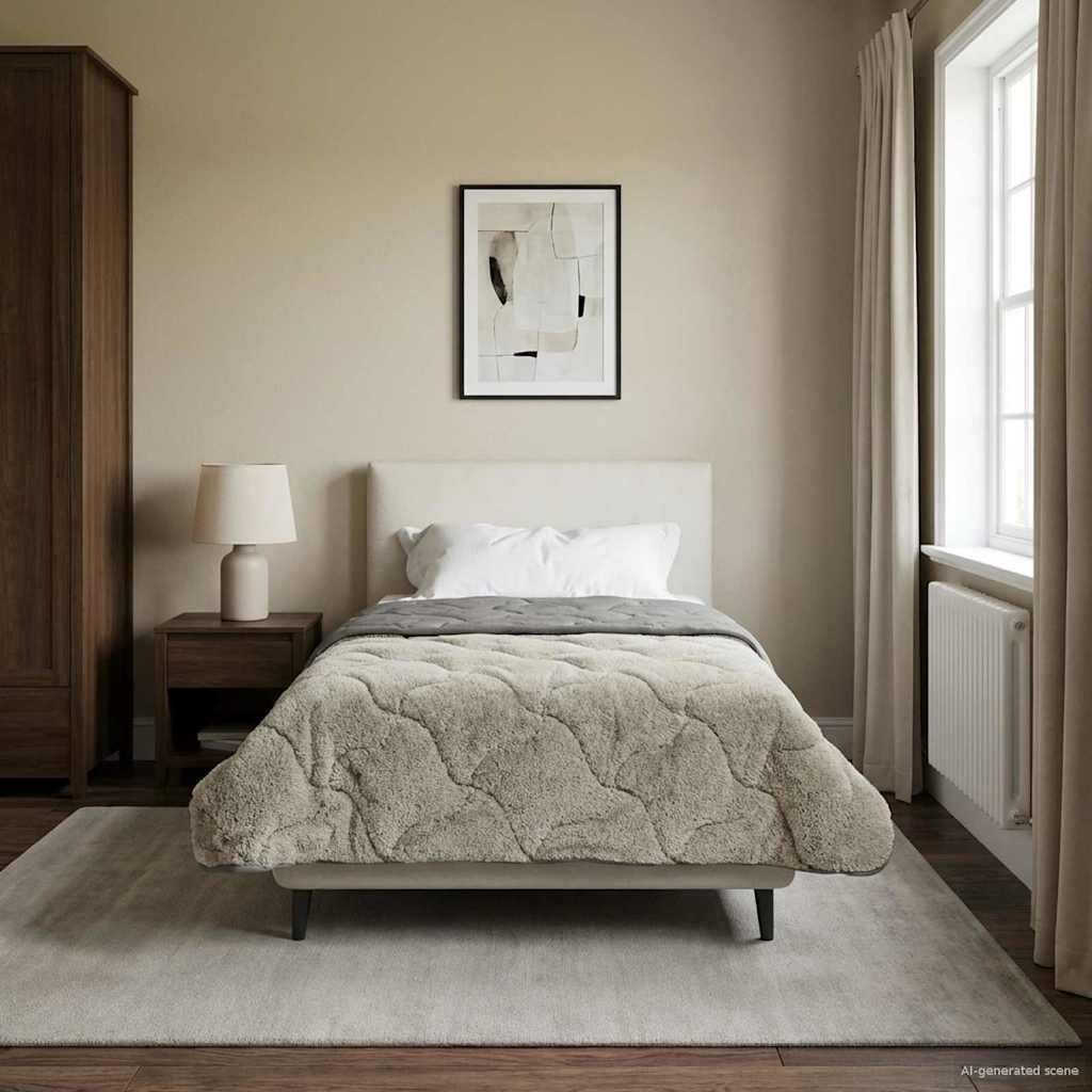 Piumone Completo Annuale Trapuntato Grigio chiaro 140 x 220 cm | homemem39