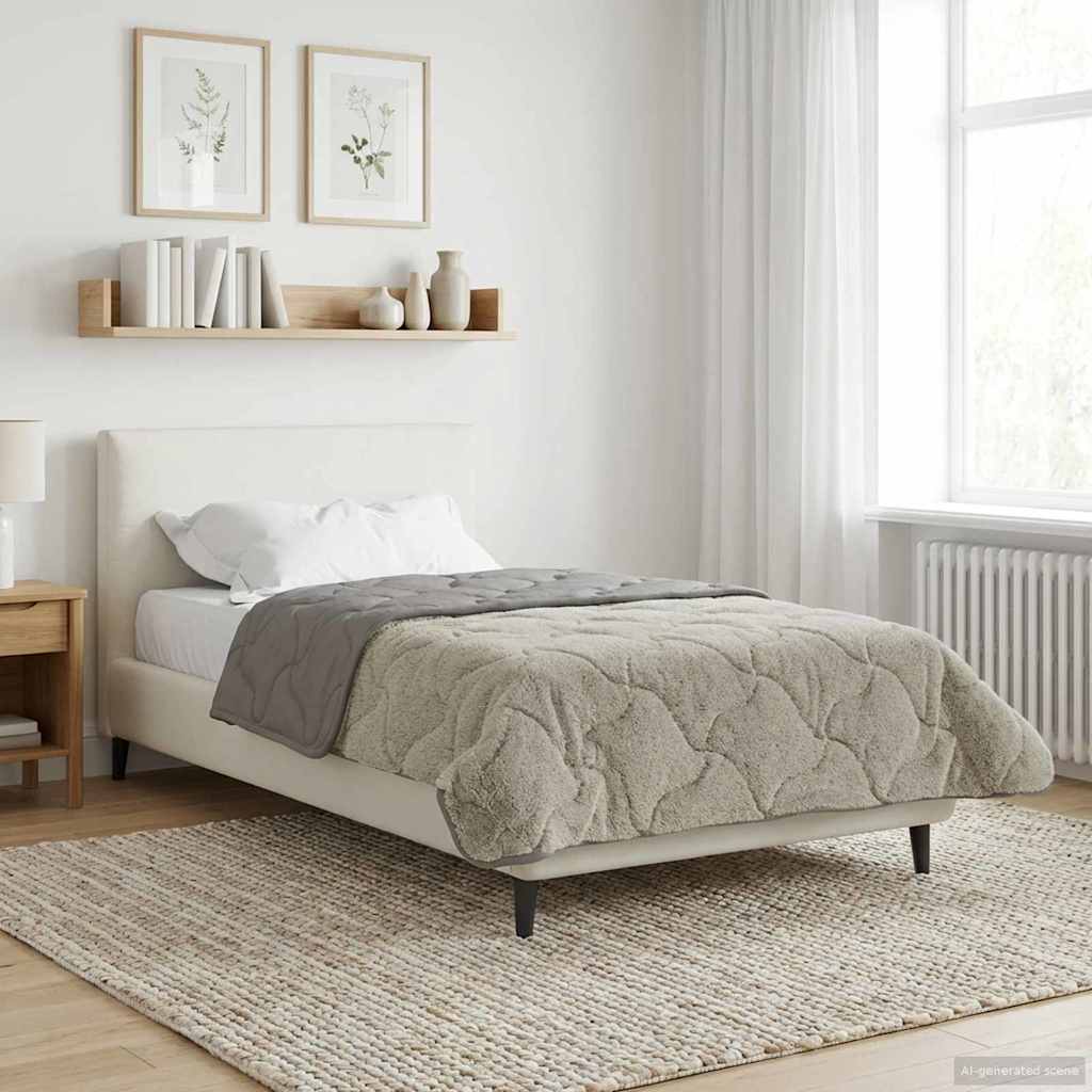 Piumone Completo Annuale Trapuntato Grigio chiaro 155 x 220 cm | homemem39