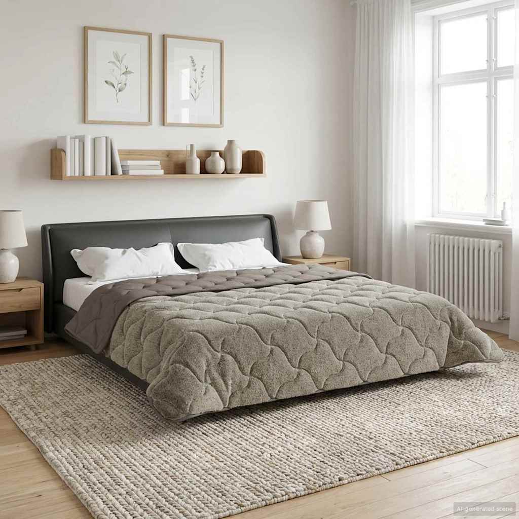 Piumone Completo Annuale Trapuntato Grigio chiaro 200 x 220 cm | homemem39