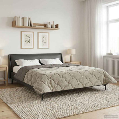 Piumone Completo Annuale Trapuntato Grigio chiaro 220 x 260 cm | homemem39