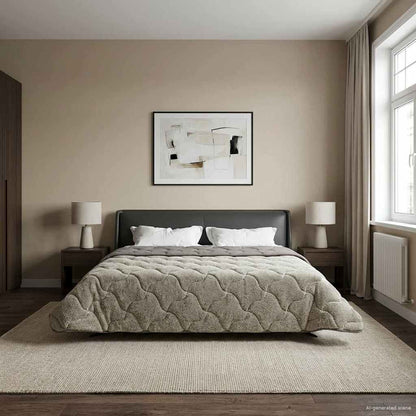 Piumone Completo Annuale Trapuntato Grigio chiaro 240 x 260 cm | homemem39