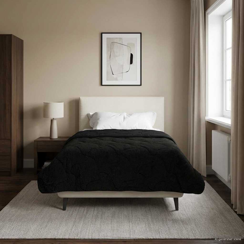 Piumone Completo Annuale Trapuntato Nero 140 x 220 cm | homemem39