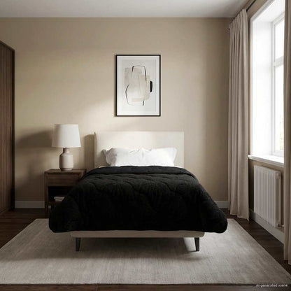 Piumone Completo Annuale Trapuntato Nero 135 x 220 cm | homemem39