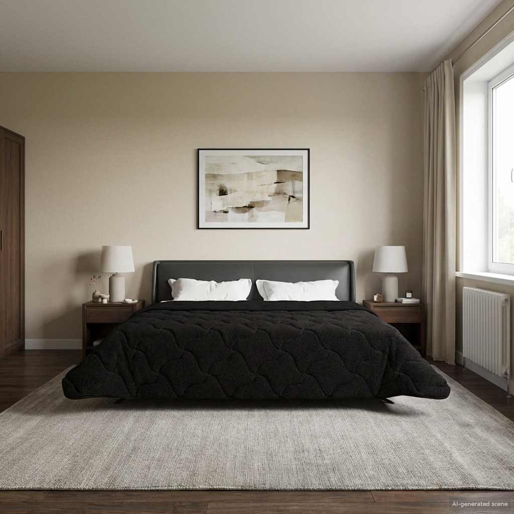 Piumone Completo Annuale Trapuntato Nero 200 x 220 cm | homemem39