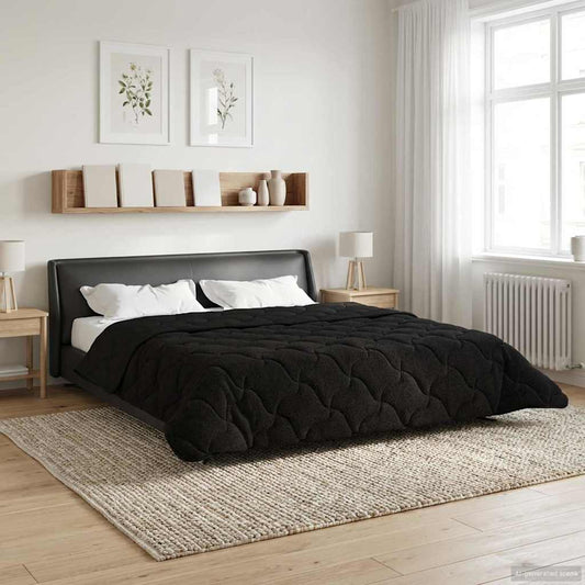 Piumone Completo Annuale Trapuntato Nero 220 x 260 cm - homemem39