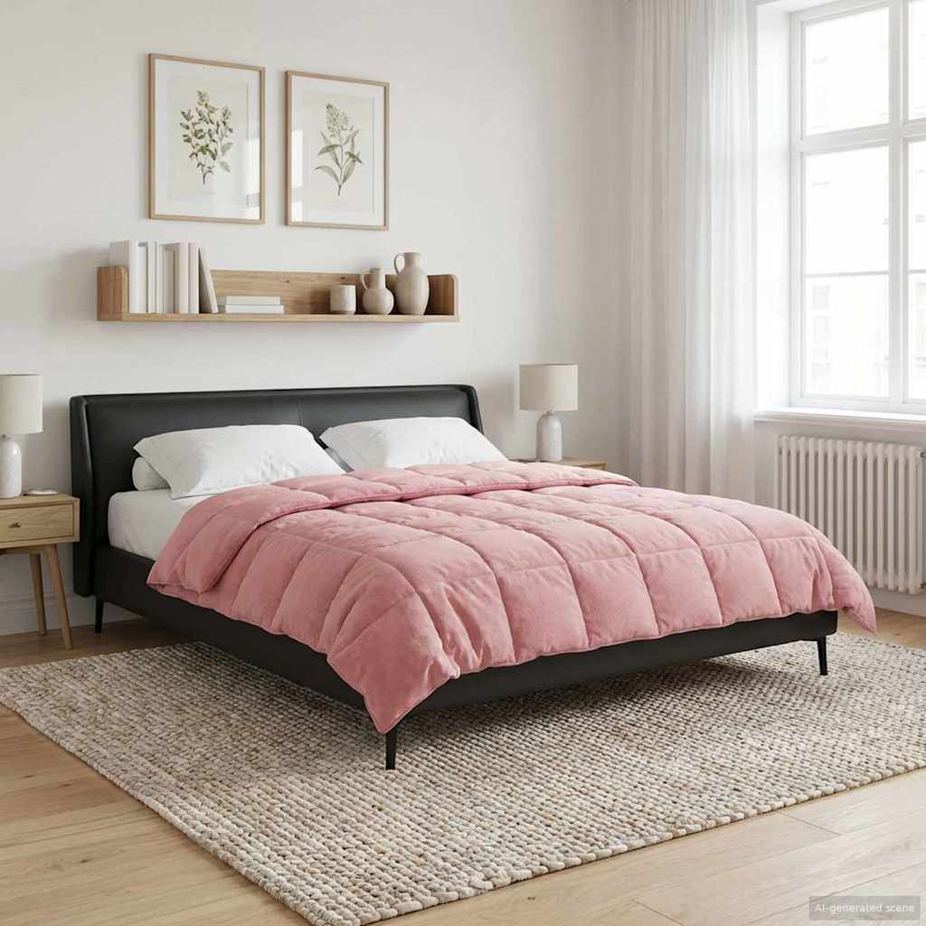 Piumone Completo Annuale Trapuntato Rosa 200 x 200 cm | homemem39