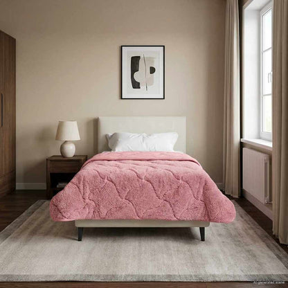 Piumone Completo Annuale Trapuntato Rosa 155 x 220 cm