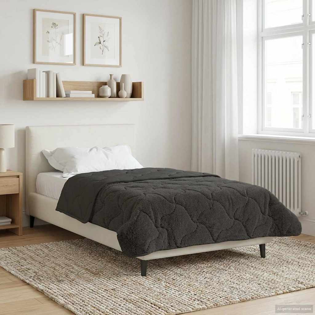 Duvet Invernale Trapuntato Antracite 135 x 200 cm