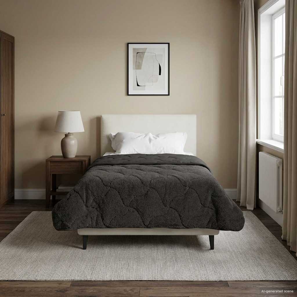 Duvet Invernale Trapuntato Antracite 155 x 200 cm | homemem39