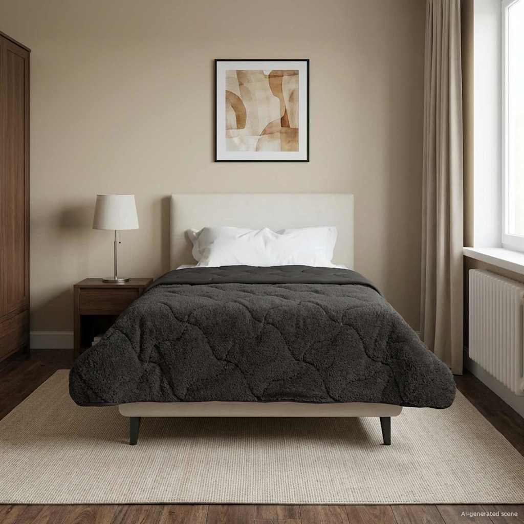 Duvet Invernale Trapuntato Antracite 135 x 200 cm | homemem39