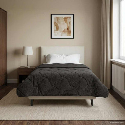 Duvet Invernale Trapuntato Antracite 135 x 200 cm | homemem39