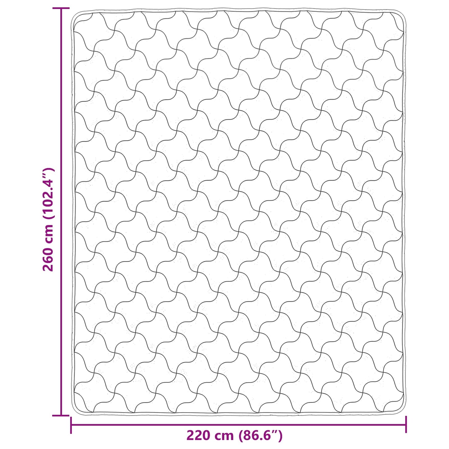 Duvet Invernale Trapuntato Antracite 220 x 260 cm | homemem39