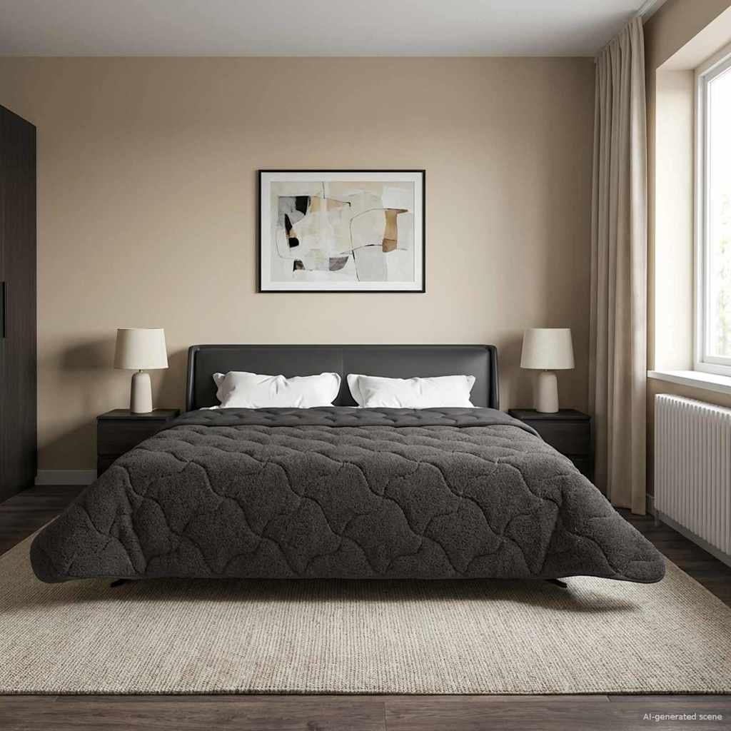 Duvet Invernale Trapuntato Antracite 240 x 260 cm | homemem39