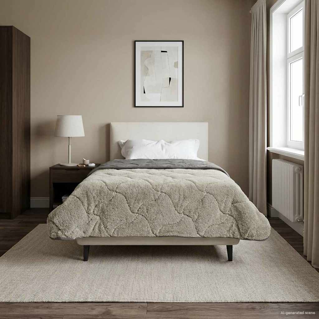 Duvet Invernale Trapuntato Grigio chiaro 135 x 200 cm | homemem39