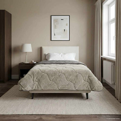 Duvet Invernale Trapuntato Grigio chiaro 135 x 200 cm | homemem39