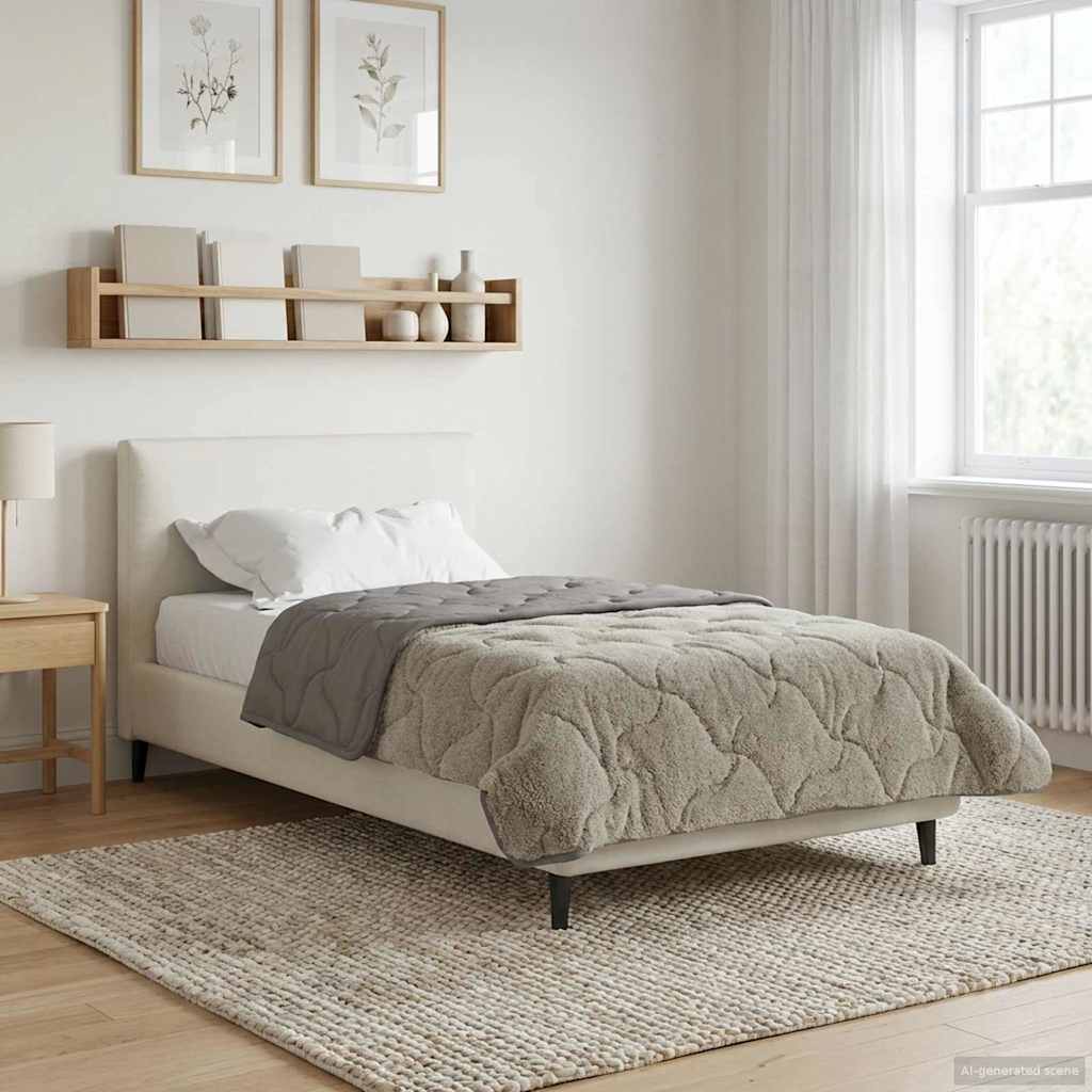 Duvet Invernale Trapuntato Grigio chiaro 155 x 200 cm | homemem39